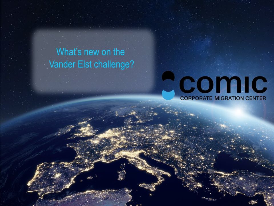 What’s new on the Vander Elst challenge?